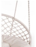 Amaca Pensile Tonda Javier Bizzotto, D88x130 cm, Bianco, Cotone e Poliestere, Relax e Stile per Giardino e Terrazza