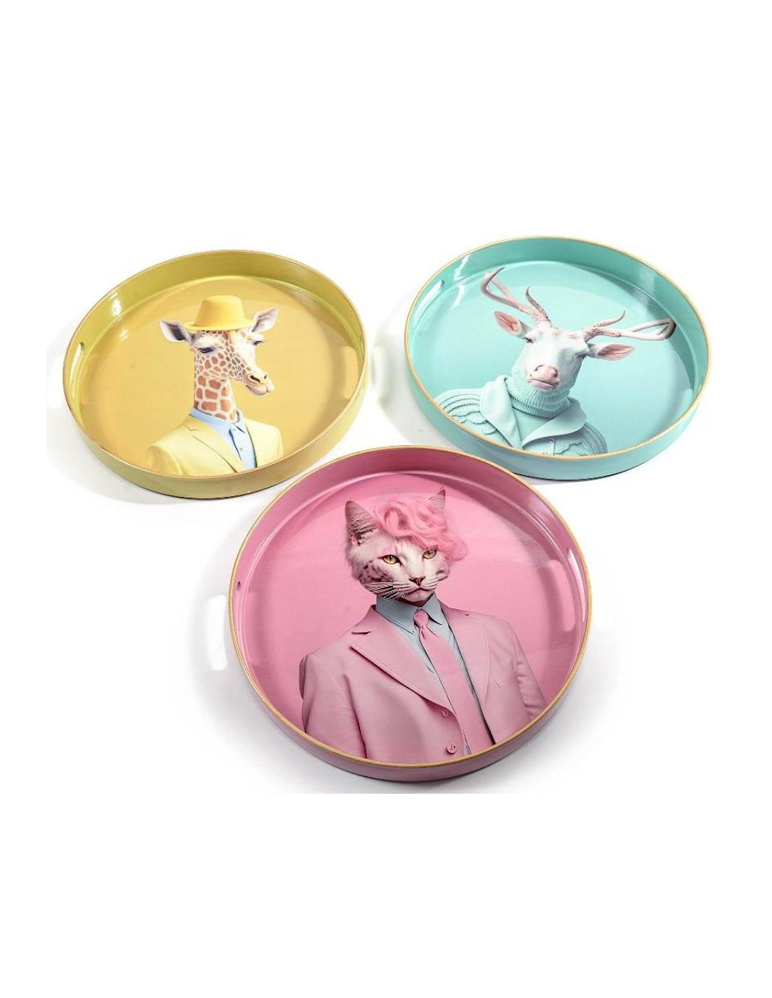 VASSOIO 26466 PLASTICA TONDO 33CM ASSORTITO