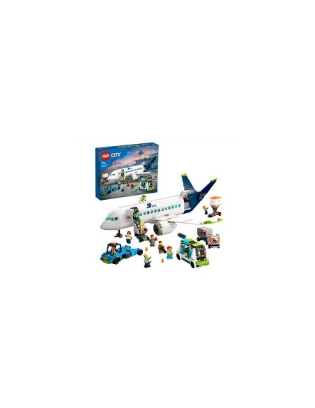 LEGO City Aereo Passeggeri, Aeroplano Giocattolo, Veicoli dell'Aeroporto, 9 Minifigure, Idee Regalo Bambini, Costruzioni 60367