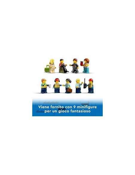 LEGO City Aereo Passeggeri, Aeroplano Giocattolo, Veicoli dell'Aeroporto, 9 Minifigure, Idee Regalo Bambini, Costruzioni 60367
