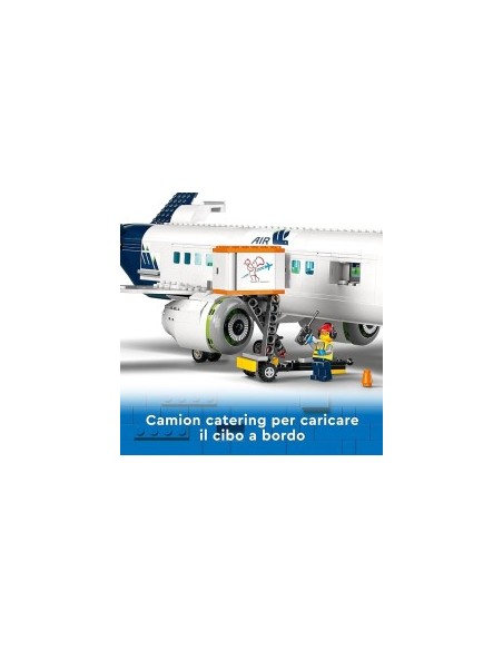 LEGO City Aereo Passeggeri, Aeroplano Giocattolo, Veicoli dell'Aeroporto, 9 Minifigure, Idee Regalo Bambini, Costruzioni 60367