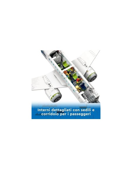 LEGO City Aereo Passeggeri, Aeroplano Giocattolo, Veicoli dell'Aeroporto, 9 Minifigure, Idee Regalo Bambini, Costruzioni 60367