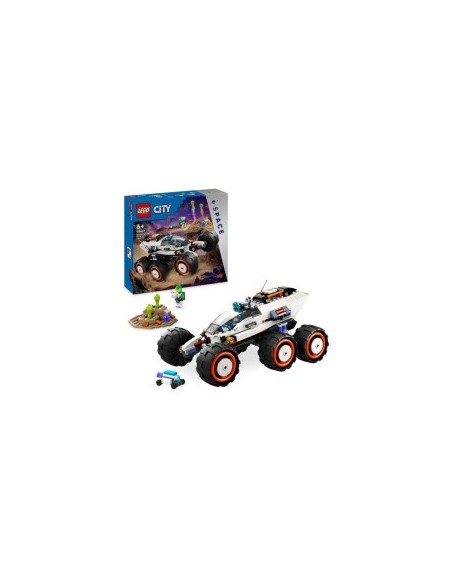 LEGO City Rover Esploratore Spaziale e Vita Aliena, Veicolo Giocattolo da Costruire con Minifigure e Action Figure 60431