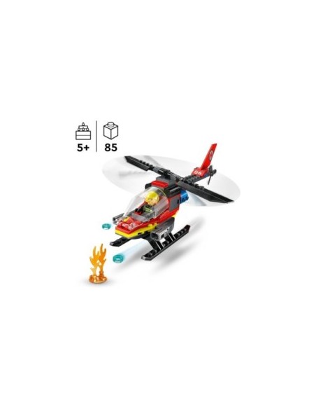 Lego city  elicottero dei pompieri 60411