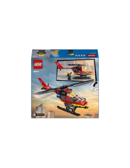 Lego city  elicottero dei pompieri 60411