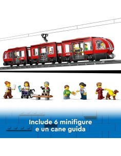 LEGO City Tram e Fermata del Tram 60423, Treno Giocattolo da Costruire, Idea Regalo Compleanno
