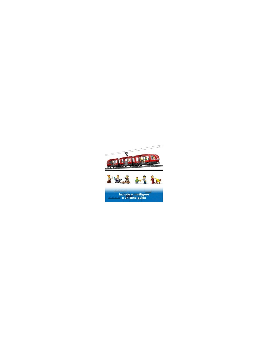LEGO City Tram e Fermata del Tram 60423, Treno Giocattolo da Costruire, Idea Regalo Compleanno