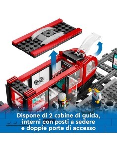 LEGO City Tram e Fermata del Tram 60423, Treno Giocattolo da Costruire, Idea Regalo Compleanno