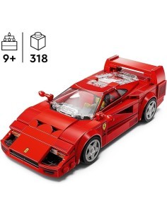 LEGO Speed Champions Ferrari F40 76934, Modellino Supercar da Costruire, Auto da Collezione, Minifigure Pilota