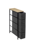 CASSETTIERA 130140 4 CASSETTI 20X48X74CM GRIGIO SCURO su TreG Ingrosso