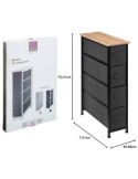 CASSETTIERA 130140 4 CASSETTI 20X48X74CM GRIGIO SCURO su TreG Ingrosso