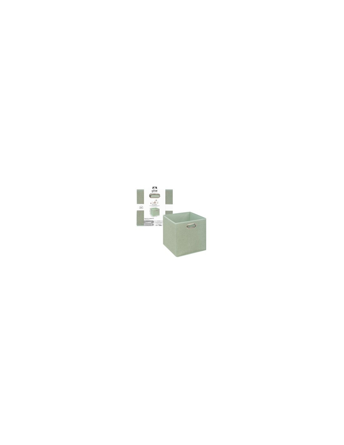 Scatola RGMT 31x31, contenitore portaoggetti, verde salvia, organizer salvaspazio, pieghevole, per casa, armadio