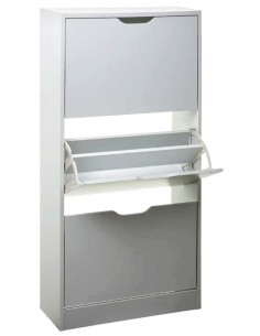 Scarpiera 3 Cassetti Bianco in Legno, 60x23x118 cm – Salvaspazio Elegante