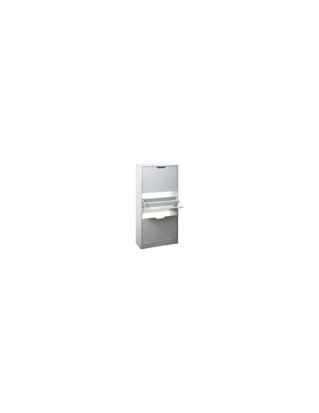 Scarpiera 3 Cassetti Bianco in Legno, 60x23x118 cm – Salvaspazio Elegante