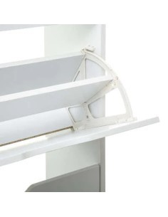 Scarpiera 3 Cassetti Bianco in Legno, 60x23x118 cm – Salvaspazio Elegante