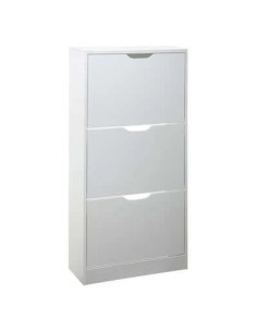 Scarpiera 3 Cassetti Bianco in Legno, 60x23x118 cm – Salvaspazio Elegante