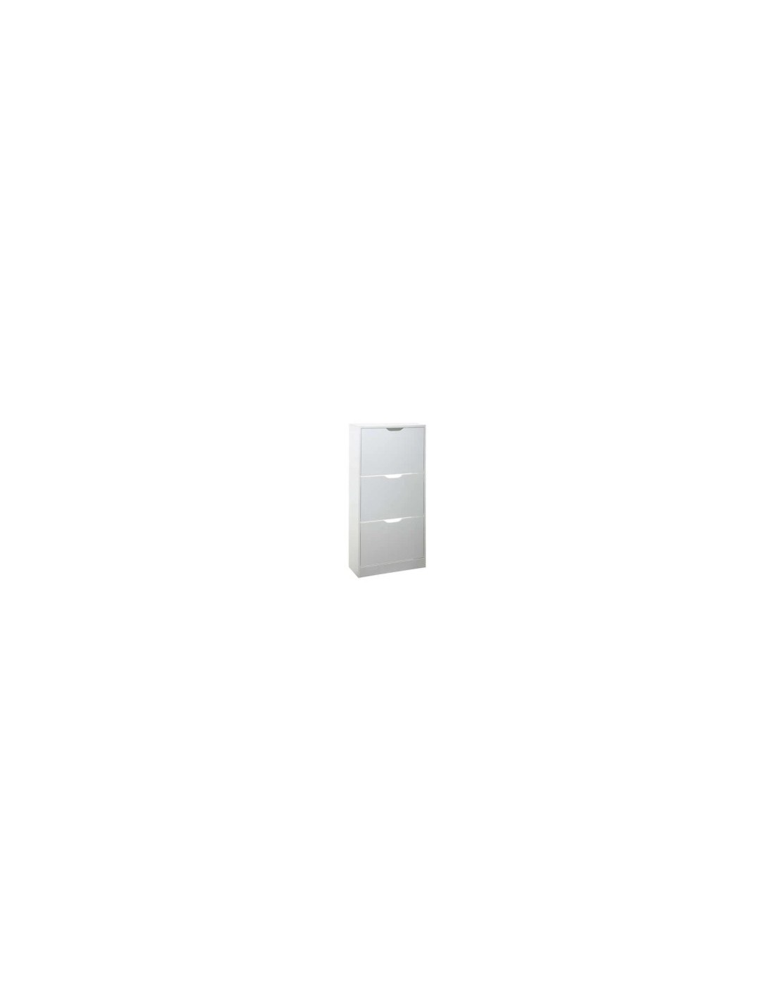Scarpiera 3 Cassetti Bianco in Legno, 60x23x118 cm – Salvaspazio Elegante