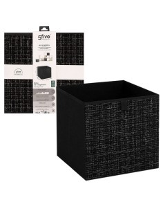 Contenitore Mix N Modul 31x31cm, tweed nero, organizer salvaspazio, portaoggetti per armadio, scaffale