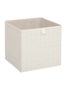 Contenitore Mix N Modul 31x31cm, tweed beige, organizer salvaspazio, portaoggetti per armadio, scaffale, casa, ufficio