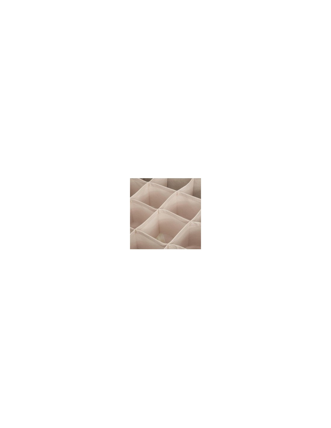 Cassetto Portaoggetti Groomy 16 Scomparti 31x31cm, organizer beige, divisorio per cassetti, armadio, accessori