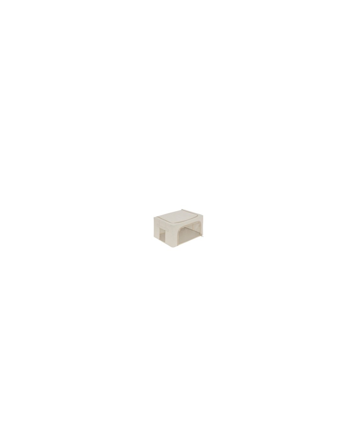 Scatola contenitore Dressy 50x35x25 cm beige, organizer salvaspazio per armadi, biancheria e vestiti, design pieghevole