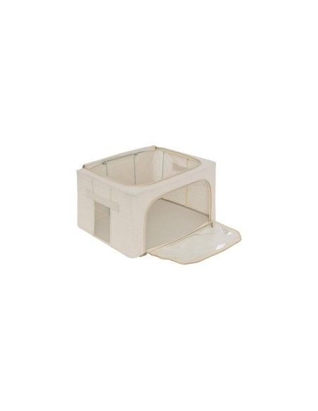 Scatola contenitore Dressy 60x40x32 cm beige, organizer salvaspazio per armadi