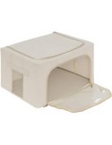 Scatola contenitore Dressy 60x40x32 cm beige, organizer salvaspazio per armadi