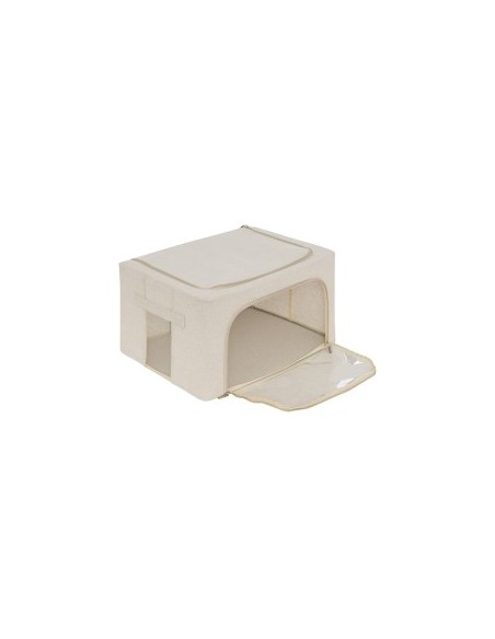 Scatola contenitore Dressy 60x40x32 cm beige, organizer salvaspazio per armadi