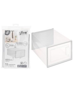 Scatola portascarpe plastica 23x33x14 cm, contenitore trasparente, organizzazione scarpe, pratico e resistente