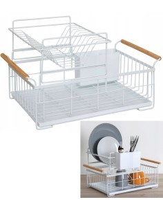 SCOLAPIATTI 190010 2 LIVELLI METALLO BIANCO