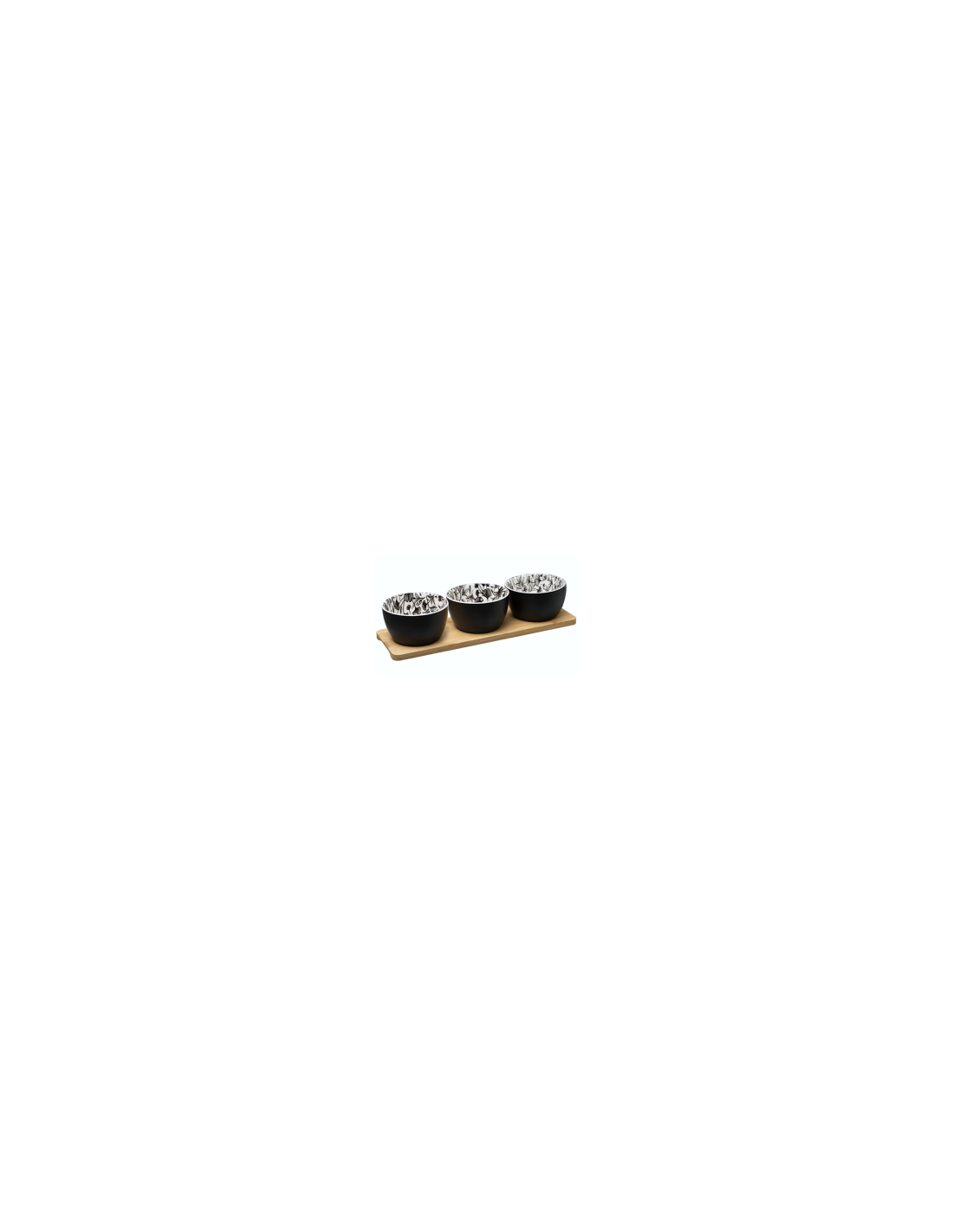 SET APERITIVO 176926 3 CIOTOLE CON VASSOIO BAMBOO