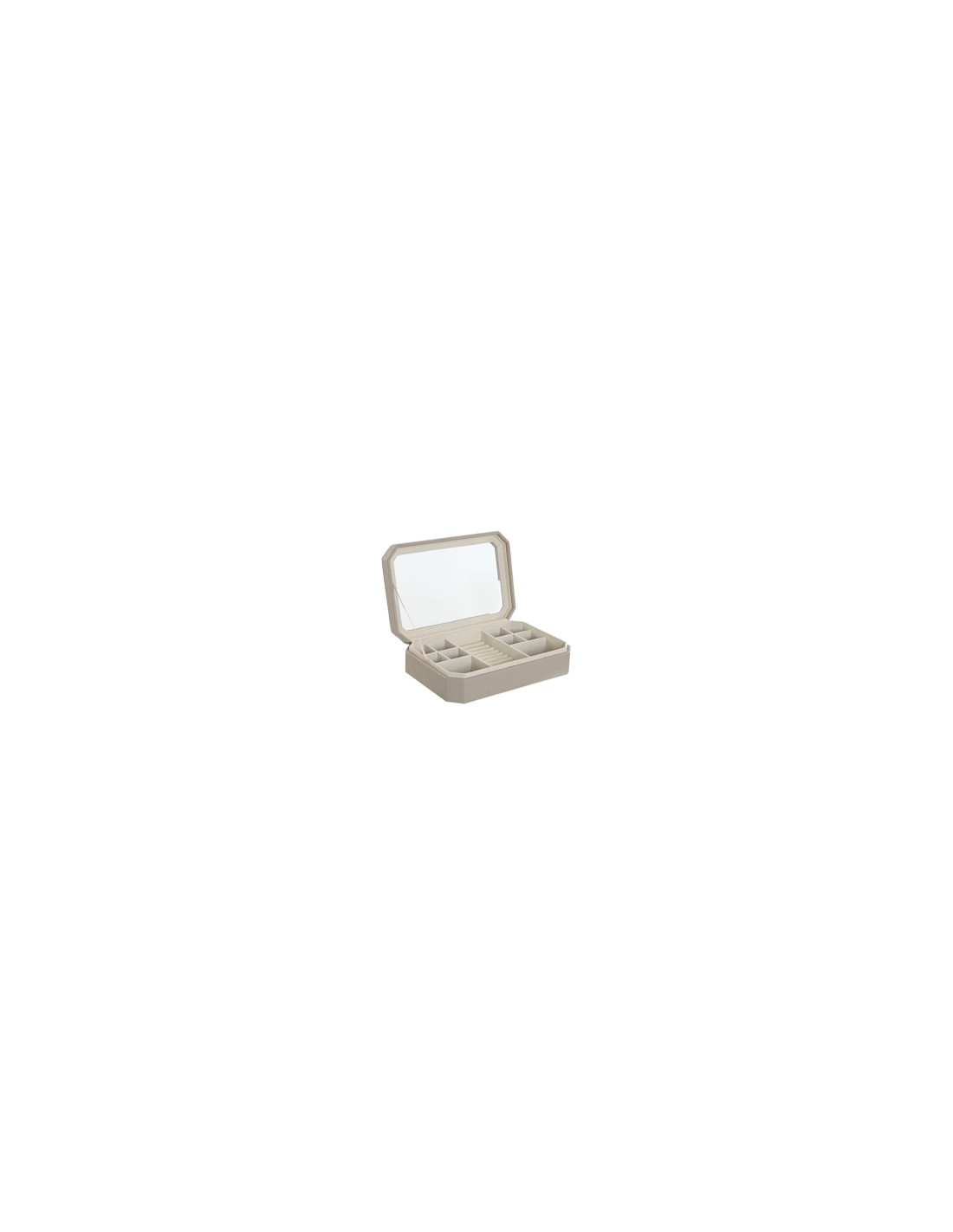PORTAGIOIE JO213052 BEIGE 30X21X6CM SIMILPELLE/CRISTALLO