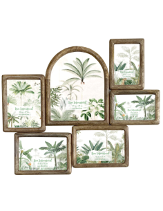 PORTAFOTO MF214847 6 CORNICI 55X47CM MANGO/VETRO