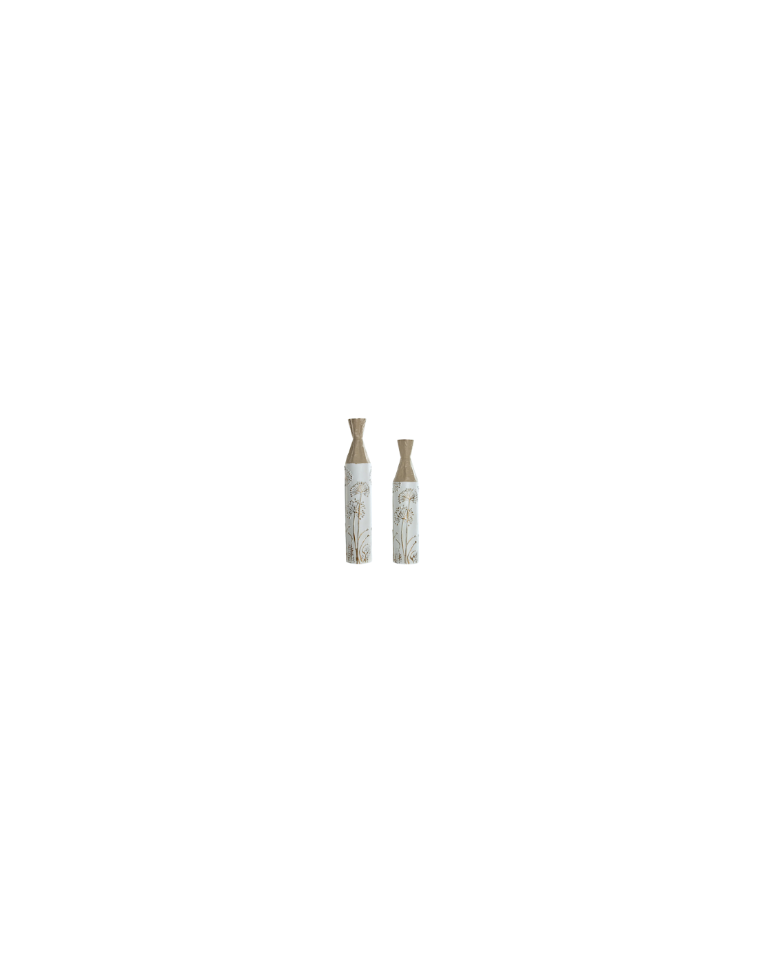 VASO JR218850 1 MIS METALLO 13X61CM BIANCO/BEIGE