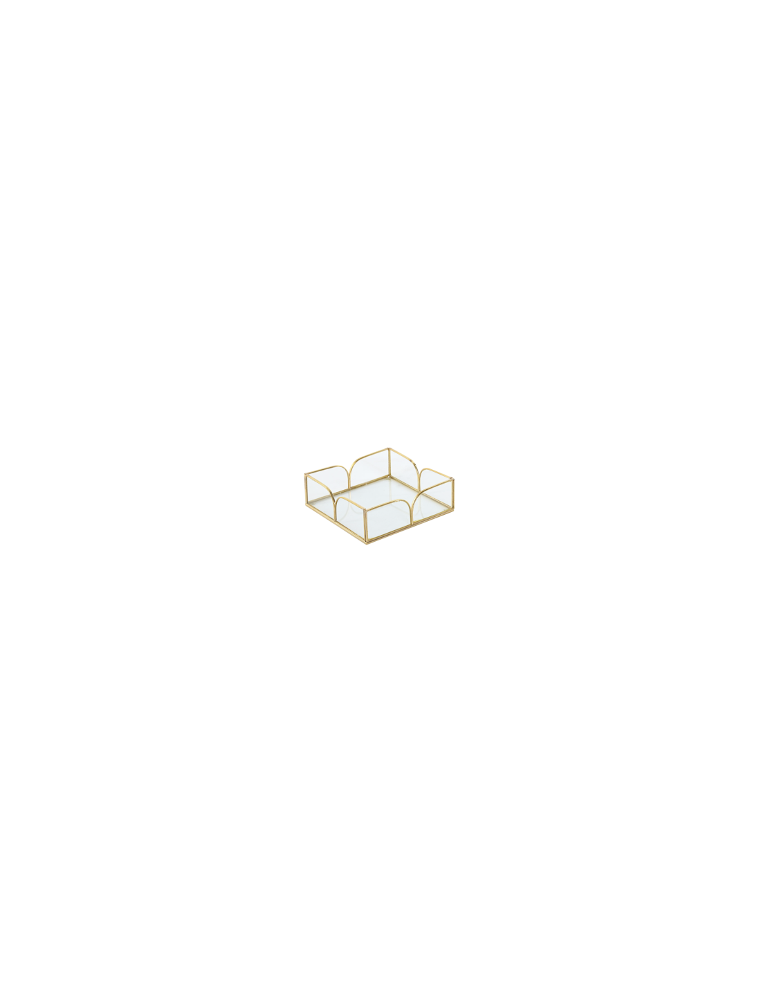 SVUOTATASCHE LD216265 VETRO/METALLO 16X16X5CM DORATO