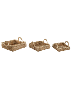 VASOSIO BD217460 3 MIS FIBRA/LEGNO NATURALE 37X37CM