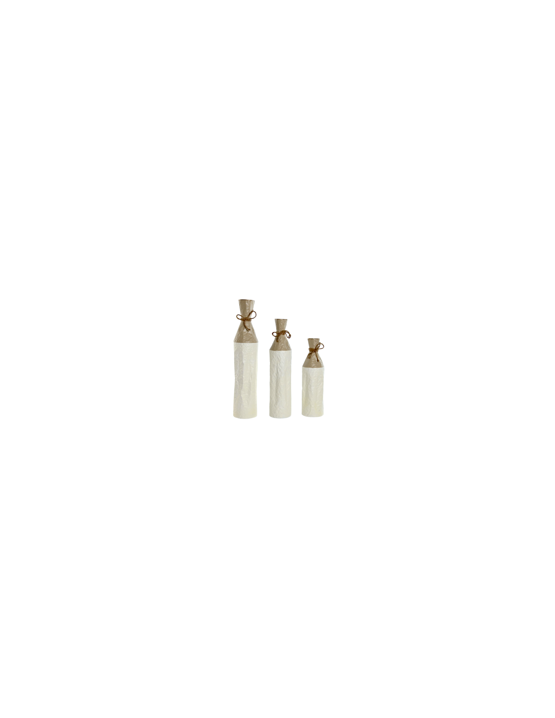 VASO JR215561 3 MIS METALLO 14X67CM BIANCO/DORATO