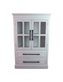 VETRINA 106609 LEGNO 2ANTE+2CASSETTI 84X35X131CM BIANCO