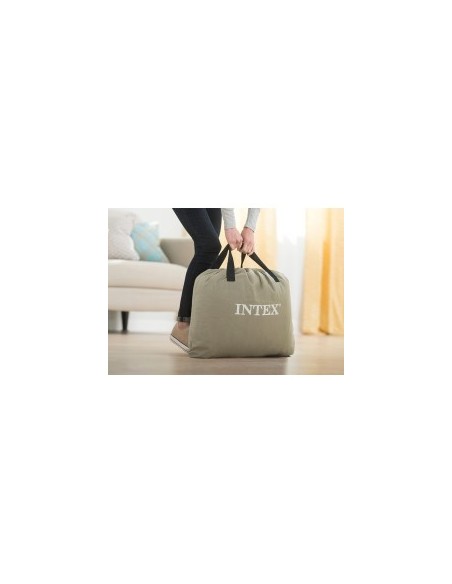 Materasso gonfiabile matrimoniale, Dura-Beam Comfort Plush, Intex, 152x203x46 cm, altezza 33-56 cm, Fiber-Tech