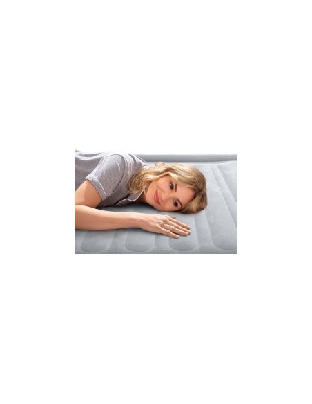 Materasso gonfiabile matrimoniale, Dura-Beam Comfort Plush, Intex, 152x203x46 cm, altezza 33-56 cm, Fiber-Tech