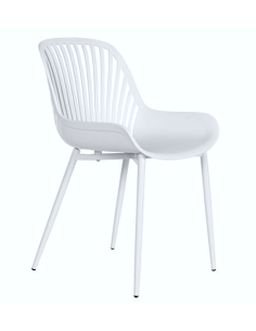 SEDIA MB211966 BIANCO 51X50X81CM METALLO/POLIPROPILENE