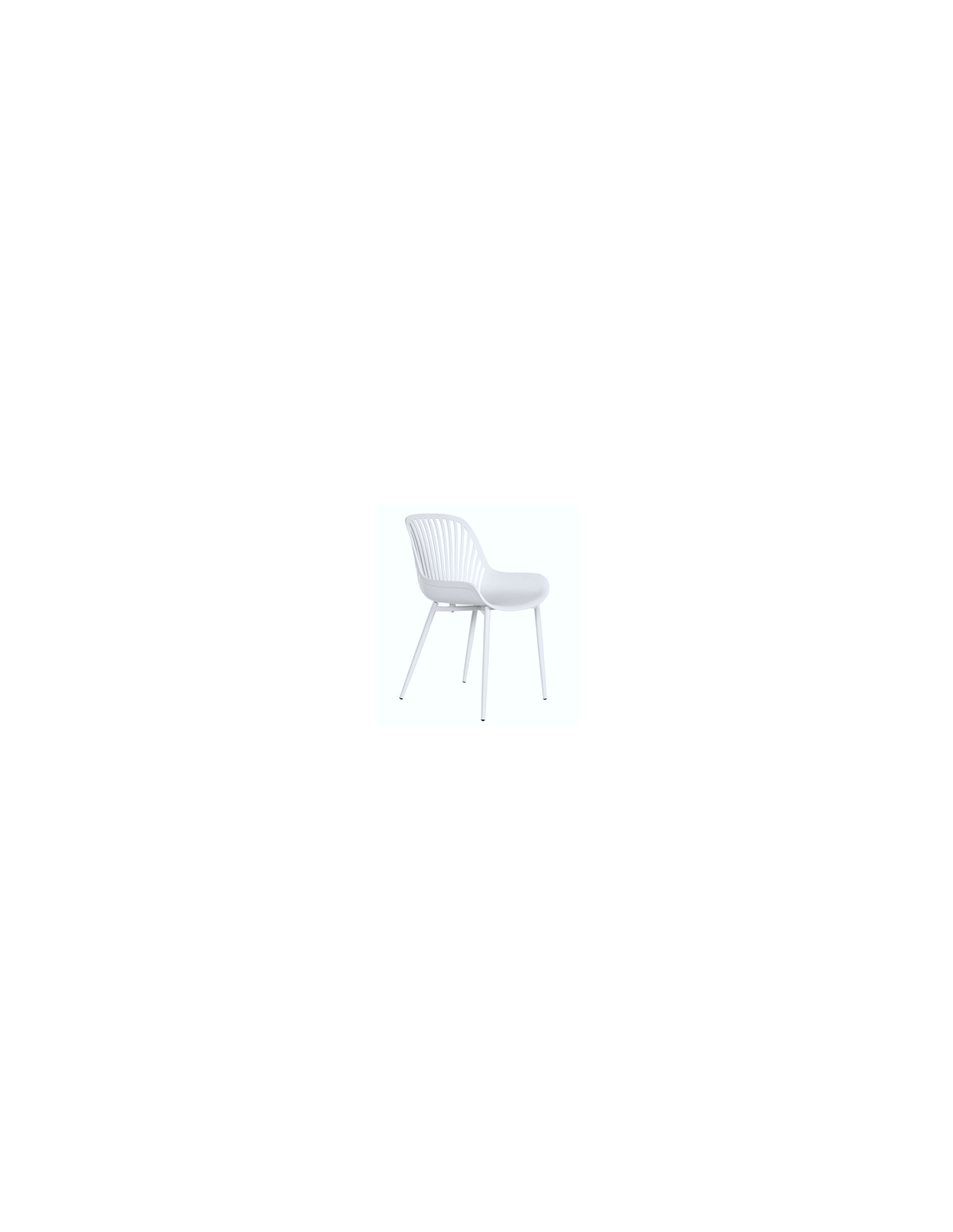 SEDIA MB211966 BIANCO 51X50X81CM METALLO/POLIPROPILENE