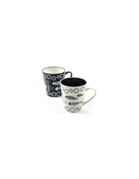 TAZZA 23410 DECORO MARE 340ML ASSORTITO PORCELLANA