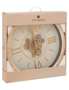 OROLOGIO PARETE 206478 SONIKA D50CM MDF BEIGE