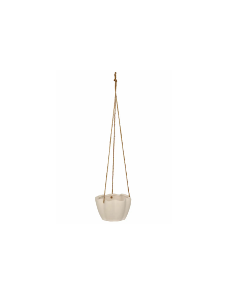 CACHEPOT SOSPESO 206604 WILD ROMANCE 17X10CM CERAMICA BIANCO