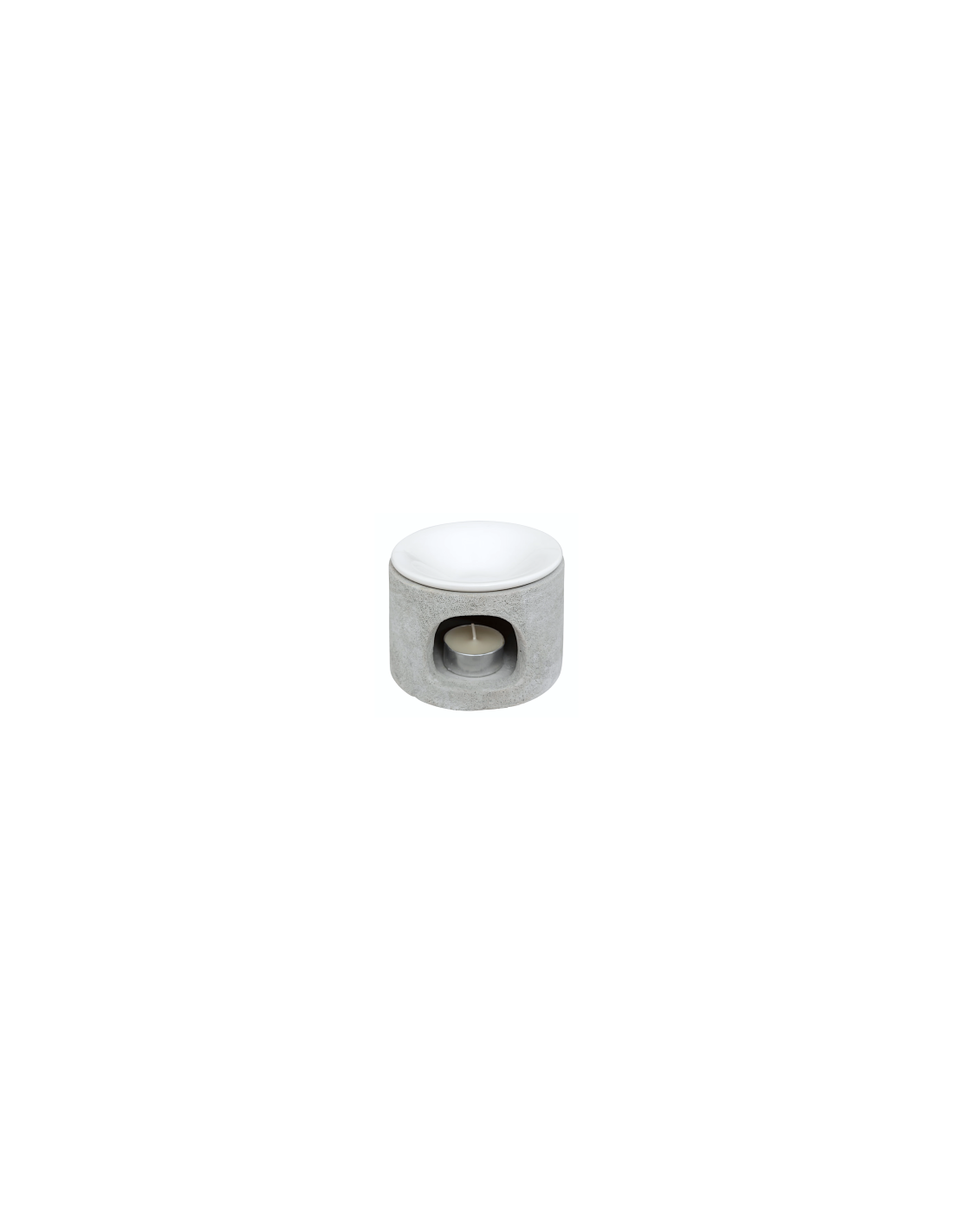 BRUCIAESSENZA 207018 OLIA 11X8CM CEMENTO GRIGIO