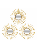 SET 3 SPECCHI 206476 WARREN D24CM METALLO DORATO