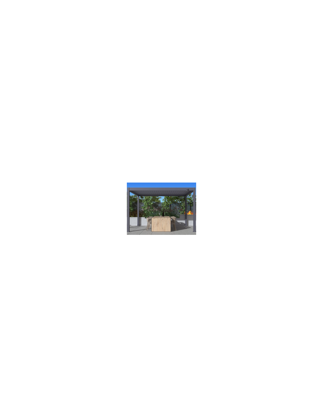 PERGOLA BIOCLIMATICA ATENA120 4X4MT H2,5MT ANTRACITE