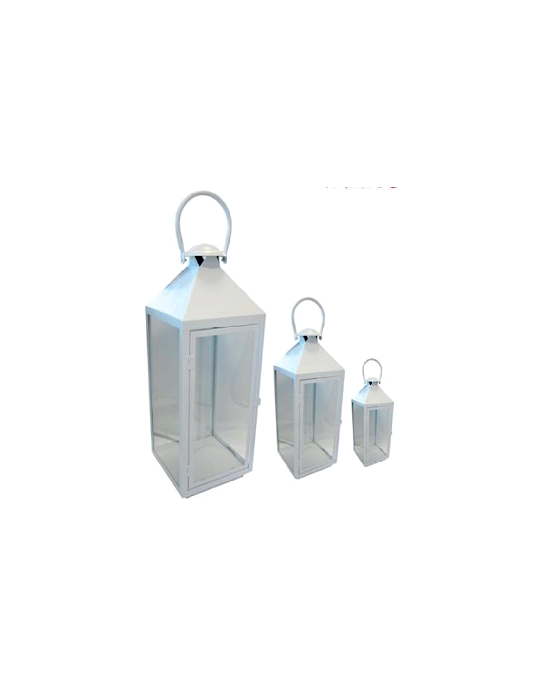 LANTERNA 67820 1 MIS FERRO BIANCO 10X10X24CM