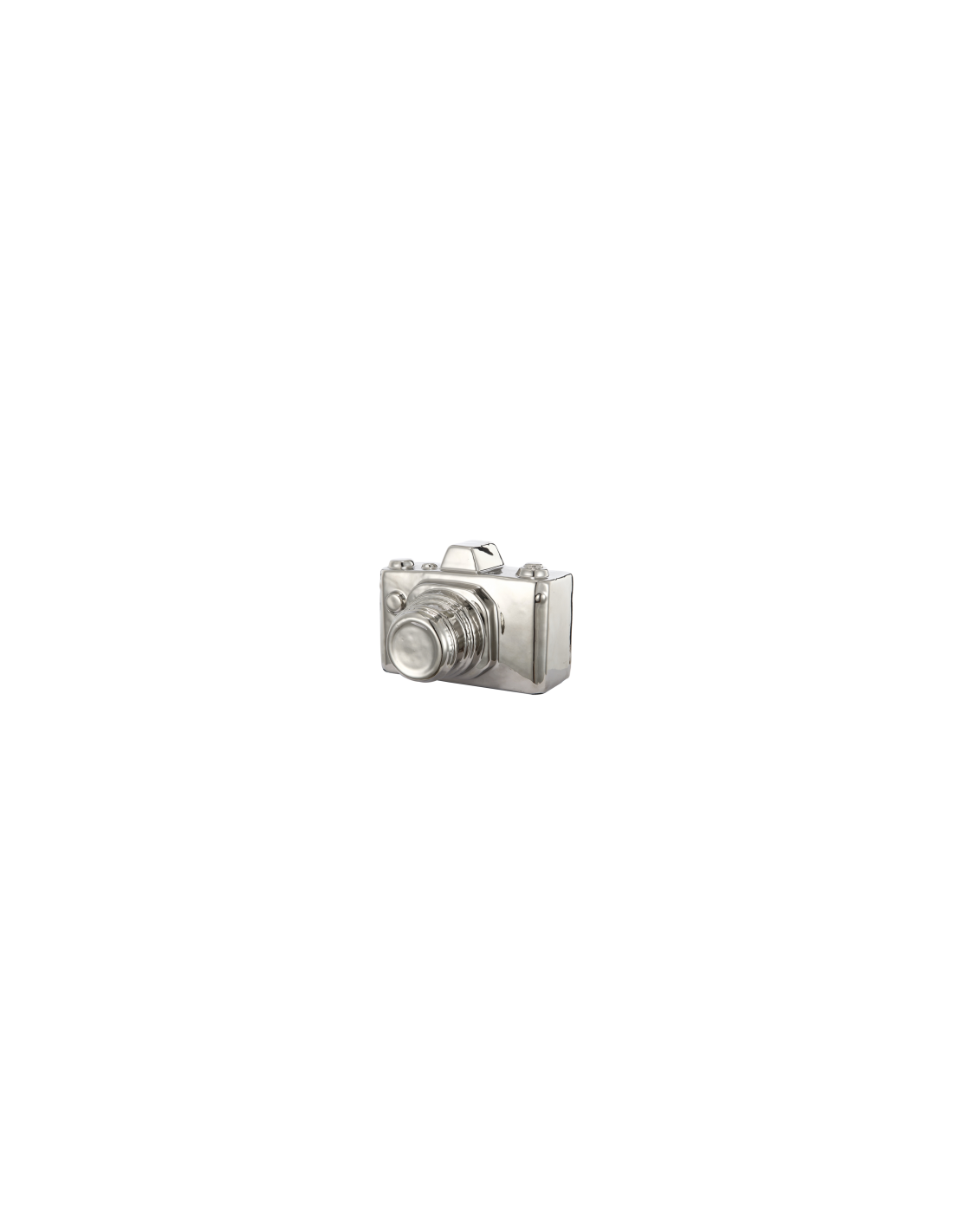 FIGURA FOTOCAMERA 802398 CERAMICA ARGENTO 15X13X11CM